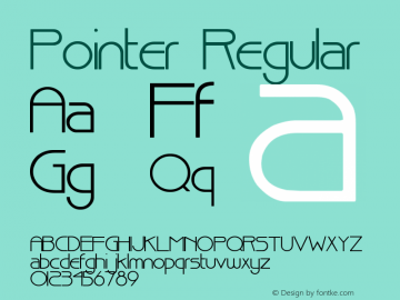 Pointer Regular Version 1 Font Sample