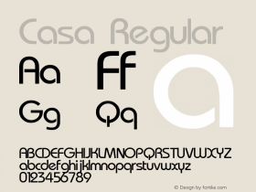 Casa Regular Version 1 Font Sample