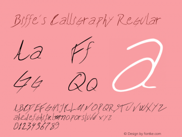 Biffe´s Calligraphy Regular Version 1.0图片样张