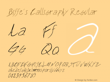 Biffe´s Calligraphy Regular Version 1.0图片样张