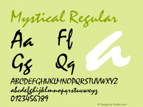 Mystical Regular 001.003 Font Sample