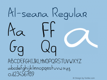 Al-seana Regular Version 1.00 August 2, 2008, initial release Font Sample