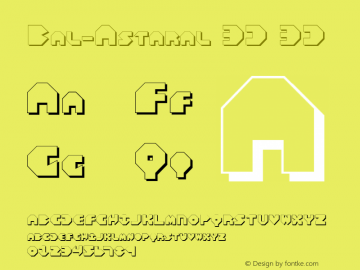 Bal-Astaral 3D 3D 2 Font Sample