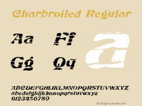 Charbroiled Regular Version 001.000 Font Sample