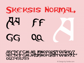 Skeksis Normal Unknown Font Sample