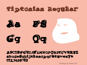 Tiptonian Regular Unknown Font Sample