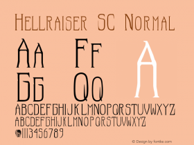 Hellraiser SC Normal Version 001.002 Font Sample