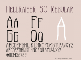 Hellraiser SC Regular 1.2 Font Sample