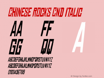 Chinese Rocks Cnd Italic Version 1.00图片样张