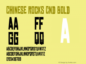 Chinese Rocks Cnd Bold Version 1.01 Font Sample
