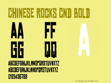 Chinese Rocks Cnd Bold Version 1.01图片样张