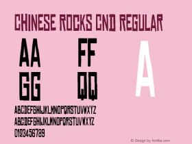 Chinese Rocks Cnd Regular Version 1.00 Font Sample