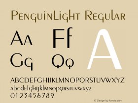 PenguinLight Regular 001.003 Font Sample