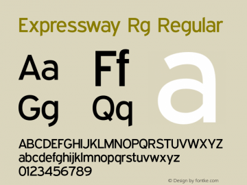 Expressway Rg Regular OTF 3.000;PS 001.001;Core 1.0.29图片样张