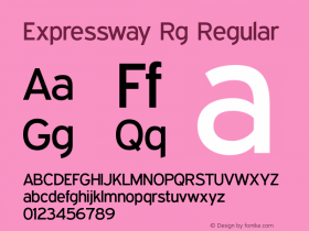 Expressway Rg Regular Version 2.100 Font Sample