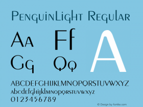 PenguinLight Regular v1.0c Font Sample