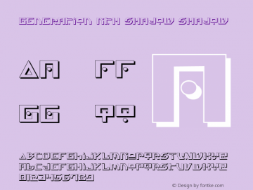 Generation Nth Shadow Shadow 2 Font Sample