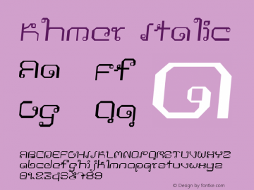 Khmer Italic Version 1.0图片样张