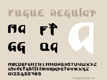 Fugue Regular Version 1.0 Font Sample
