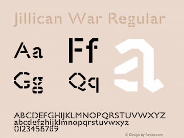 Jillican War Regular Version 2.01 2003图片样张