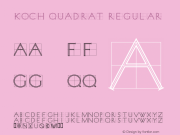 Koch Quadrat Regular Macromedia Fontographer 4.1.3 12/18/04图片样张