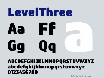LevelThree ☞ Version 1.000;com.myfonts.cv-type.level.three.wfkit2.3zew图片样张