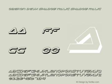 Oberon Deux Shadow Italic Shadow Italic 2图片样张