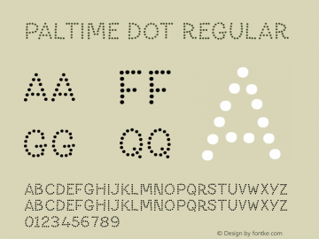 Paltime Dot Regular Version 001.000图片样张