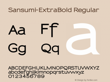 Sansumi-ExtraBold Regular 1.1图片样张