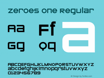 Zeroes One Regular OTF 3.000;PS 001.001;Core 1.0.29 Font Sample