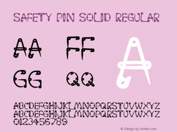 Safety Pin Solid Regular Macromedia Fontographer 4.1.3 3/29/07图片样张