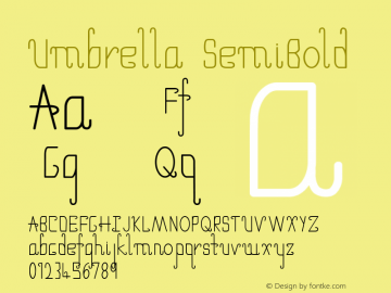 Umbrella SemiBold Version 1.000图片样张