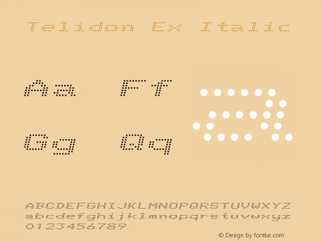 Telidon Ex Italic Version 3.000 Font Sample