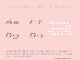 Telidon Ex Italic Version 3.001 Font Sample