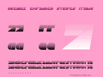 Drebiek Expanded Stripes Italic Version 1.000图片样张