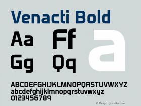 Venacti Bold Version 1.001 2005 Font Sample