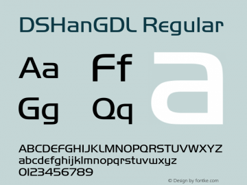 DSHanGDL Regular Version 1.00 November 20, 2007, initial release图片样张