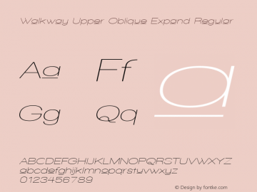 Walkway Upper Oblique Expand Regular 1.0 Font Sample