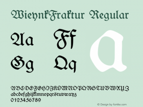 WieynkFraktur Regular OTF 1.000;PS 003.001;Core 1.0.29 Font Sample