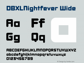 DBXLNightfever Wide Fontographer 4.7 27­08­2008 FG4M­0000001444图片样张