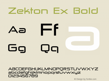 Zekton Ex Bold Version 3.000图片样张