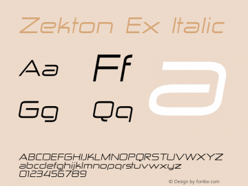 Zekton Ex Italic Version 3.000图片样张