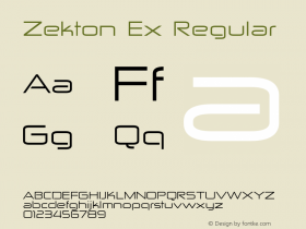 Zekton Ex Regular Version 3.000图片样张