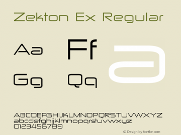 Zekton Ex Regular Version 3.000图片样张