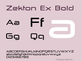 Zekton Ex Bold Version 4.001图片样张