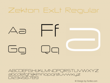 Zekton ExLt Regular Version 3.000图片样张