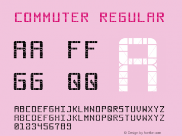 Commuter Regular Version 001.000 Font Sample