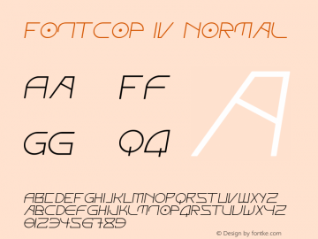 Fontcop IV Normal Version 030.000图片样张