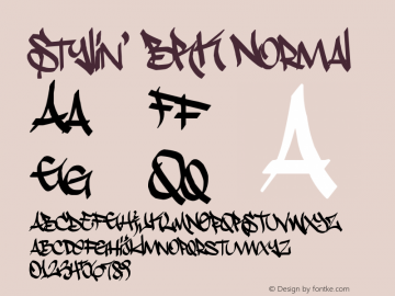 Stylin' BRK Normal Version 1.0 June 2, 2008, final release Font Sample