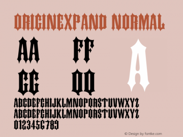 OriginExpand Normal 1.0 Mon Sep 19 16:07:04 1994 Font Sample